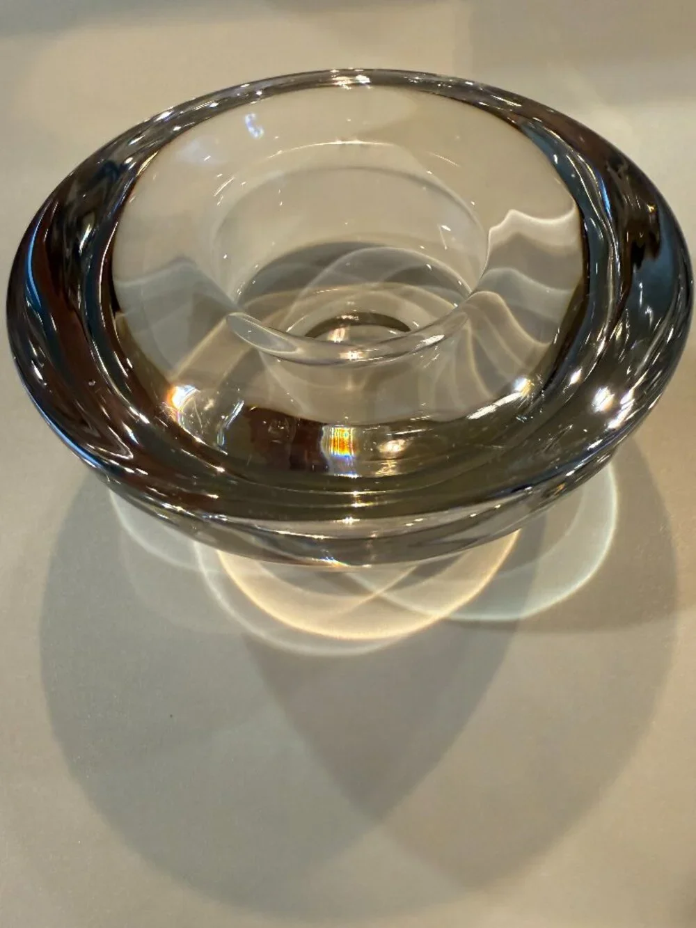 VTG Shannon Crystal of Ireland 'Celtic Rings' Shadow Candle Votive Holders